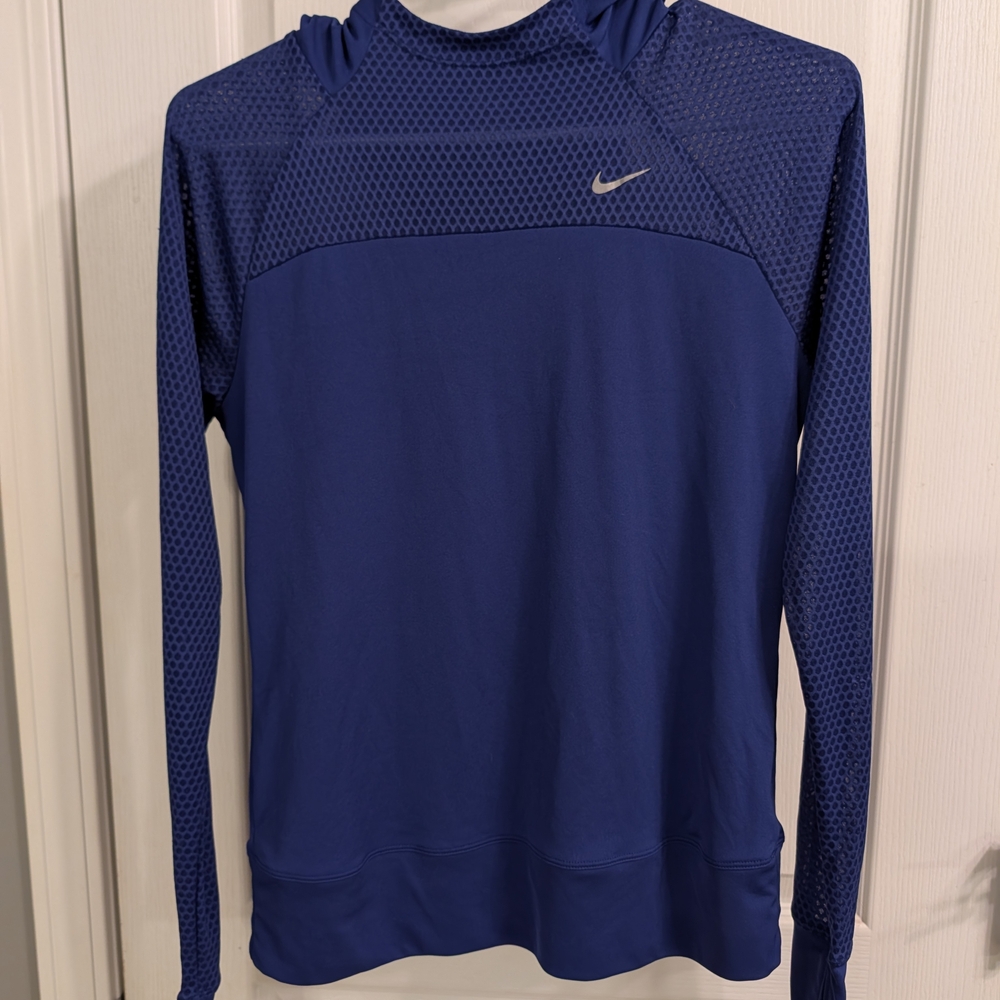 Nike Dri-Fit Blue Long Sleeve Athletic Top Size Medium